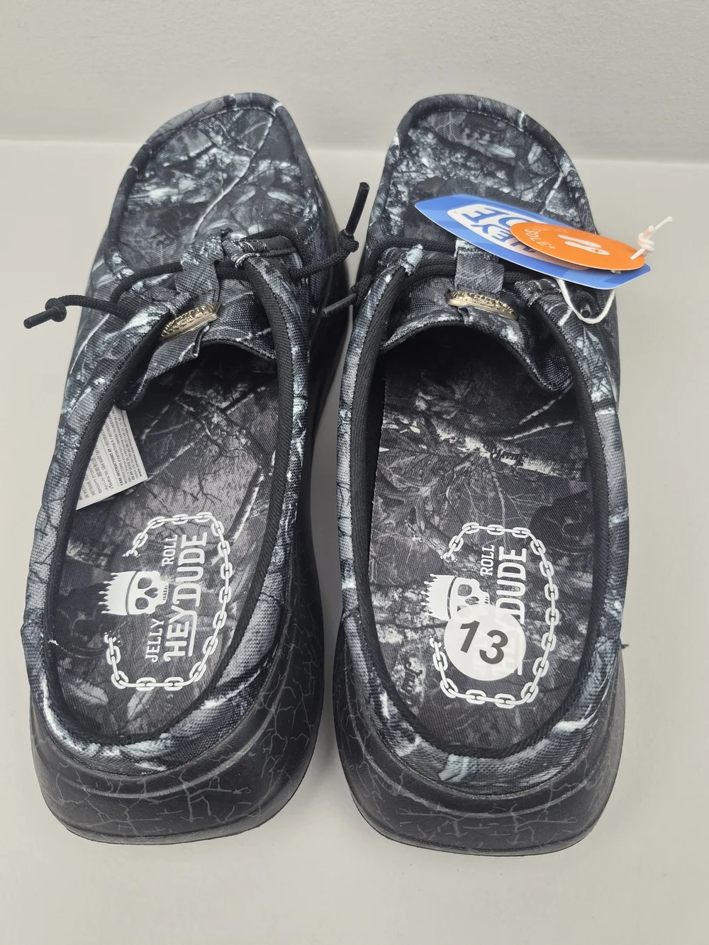 Hey Dude Jelly Roll Wally Comf Slip Limited Edition Black Camo Mens 13US Loafers
